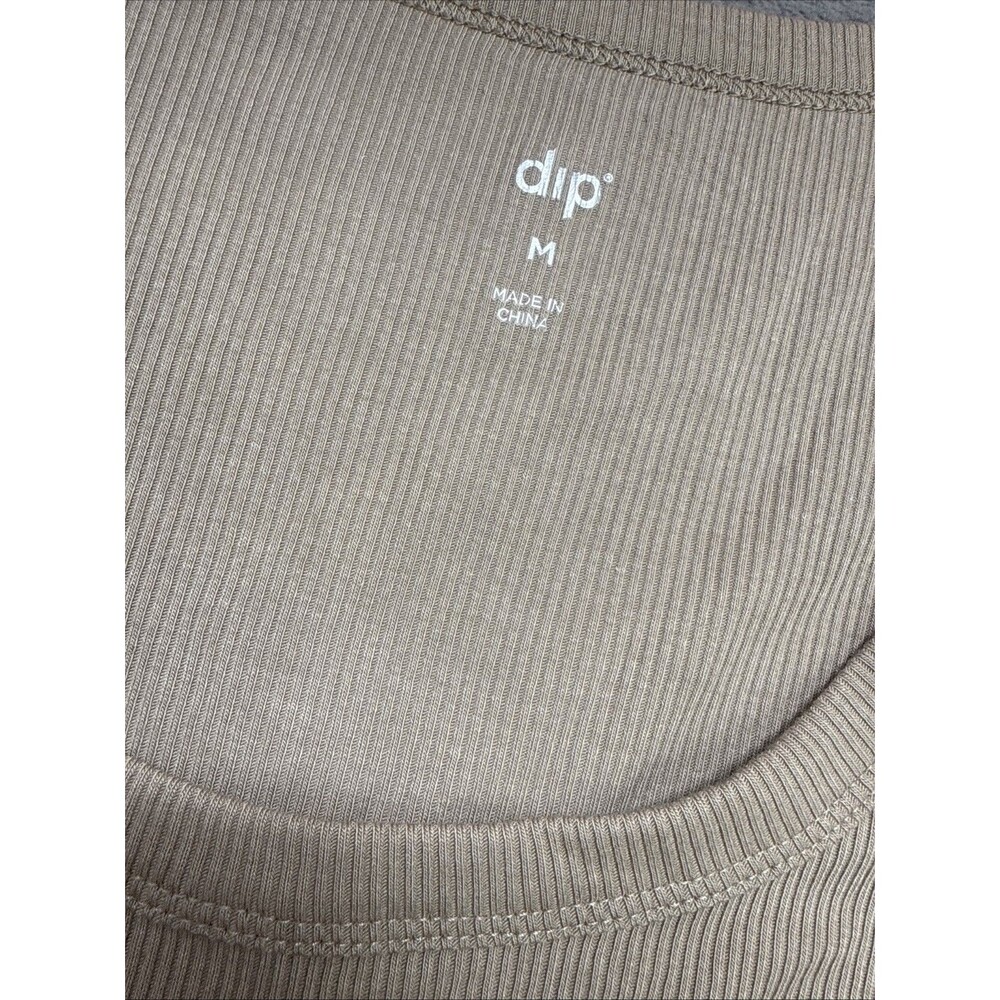 Women’s Ribbed Bodysuit NWT Brand DIP TAN/BROWN - Picture 3 of 8